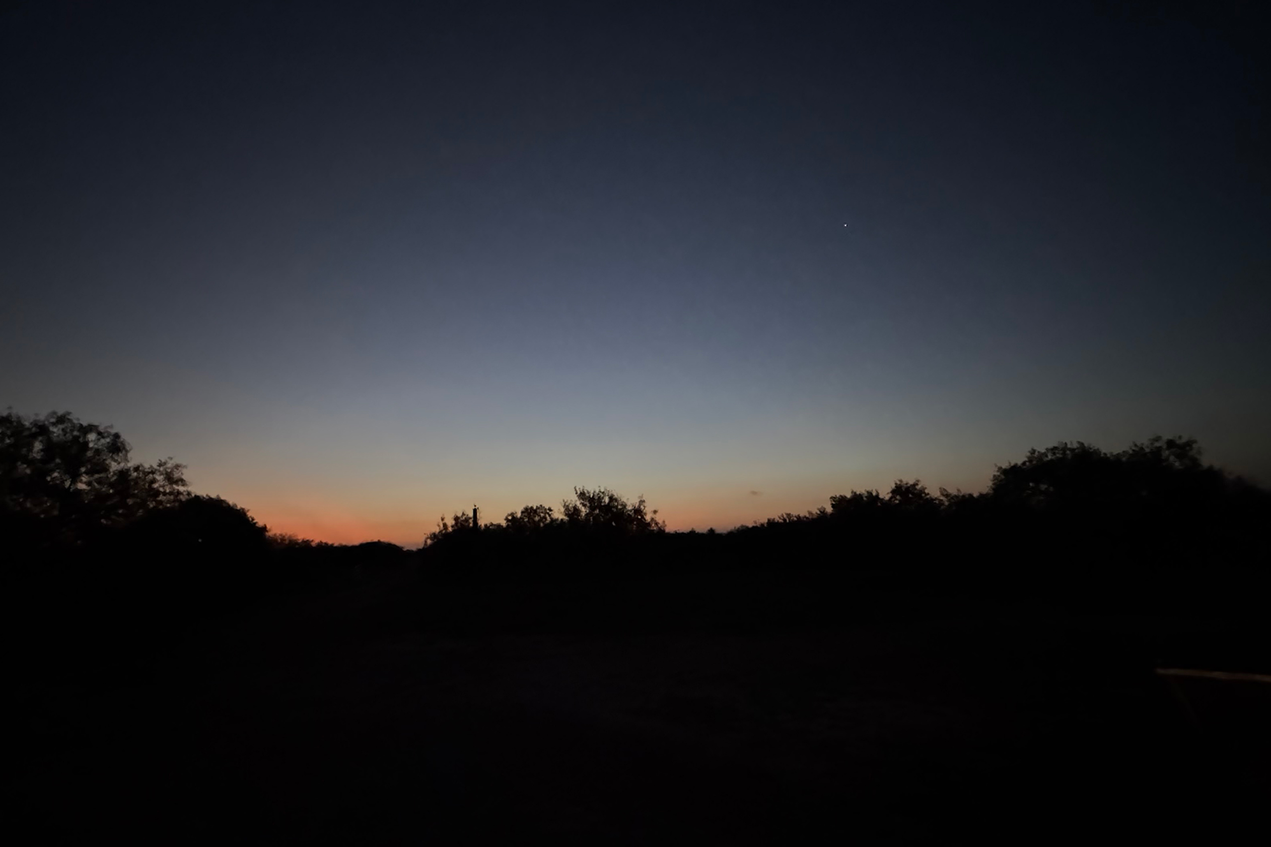 Day and night split view of the South Texas landscape at Las Lajas Ranch